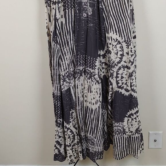 Monsoon Gray Batik Patterned Empire Waist Maxi Dress - Picture 4 of 12